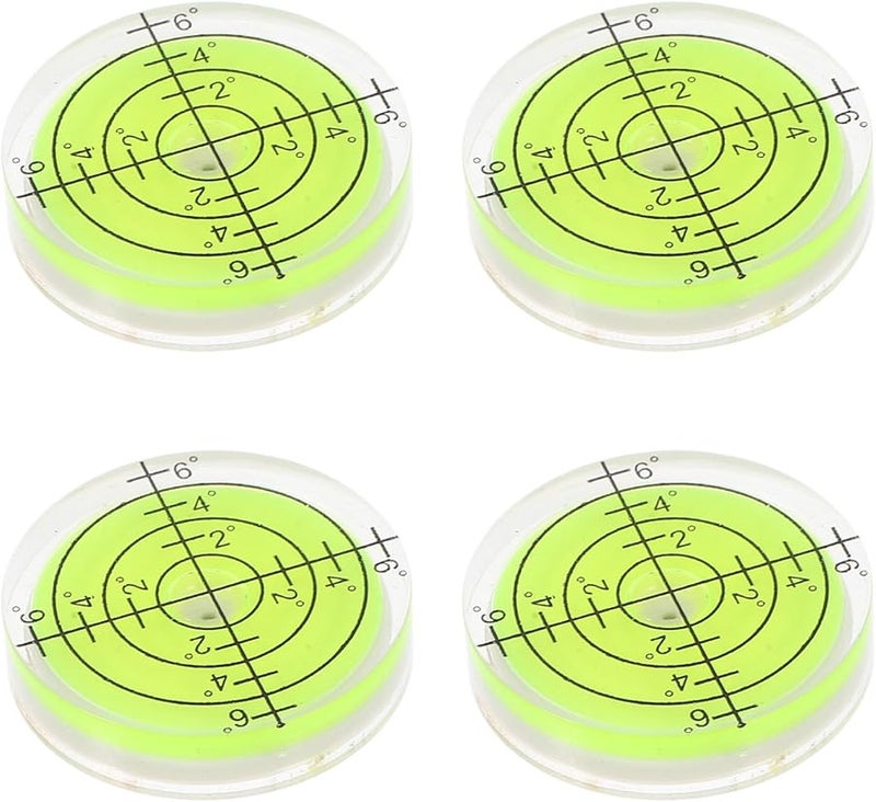 4Pcs Mini Round Bubble Level 32X7Mm Precision Layout Tool For Camera Tripod Construction Home Use - Image 1